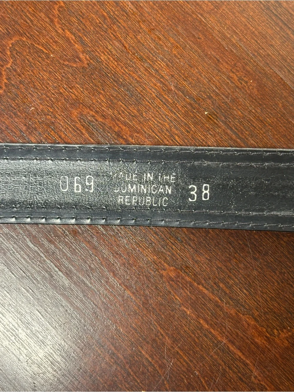 Source Unknown Brown Leather Belt with Brass Buckle